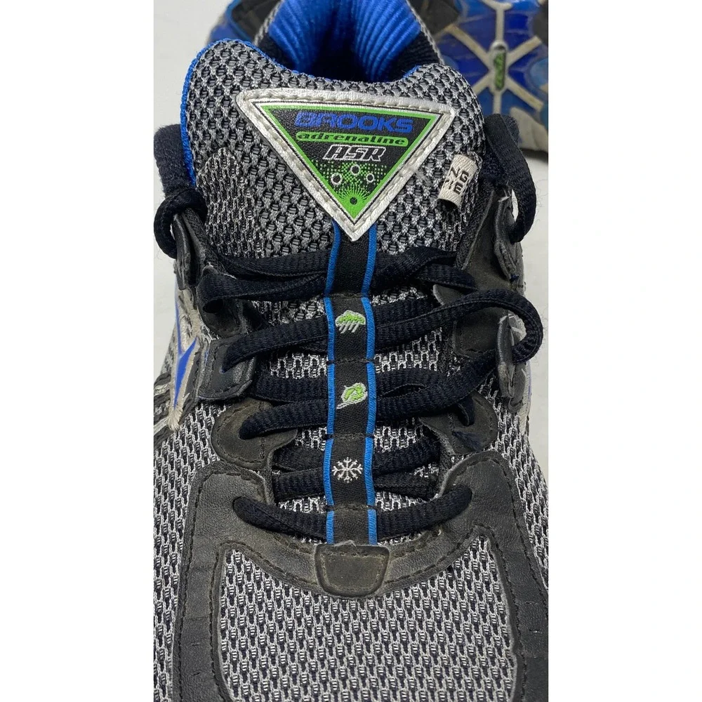 Brooks Adrenaline ASR Mens 10.5 Trail Running Shoes Gray Blue 1101011D460